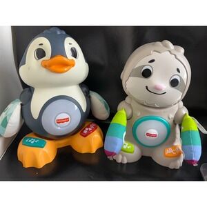 Fisher-Price Linkimals Penguin & Sloth Musical Learning Toys‎ TESTED AND WORKING